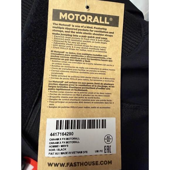 NWT! Can-Am Men's Can-Am x Fasthouse Motorall  Black 40 - Picture 12 of 16